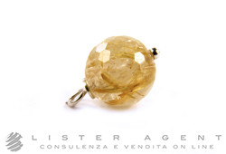 KIDULT ciondolo Boule collezione Swing in oro bianco 18Kt e quarzo rutilato Ref. 147224. NUOVO!