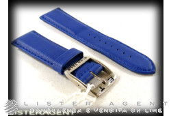 ELBA TEAM cinturino in pelle blu ansa MM 23 Ref. 0330. NUOVO!