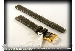 OMEGA cinturino in pelle grigio ansa MM 12 con fibbia laminata oro Ref. KD30HN86. NUOVO!