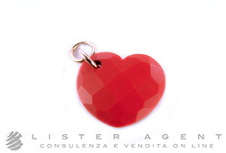 KIDULT ciondolo Heart-Beat collezione Swing in oro rosa 9Kt e pasta di corallo Ref. 147395. NUOVO!