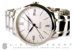 BAUME & MERCIER Classima Dual Time in acciaio Argenté AUT Ref. M0A10273. NUOVO!