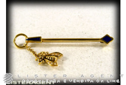 SPILLA mosca in oro giallo 18Kt con smalto e diamanti. NUOVA!