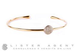 POMELLATO bracciale decentrato Sabbia in oro rosa 18Kt con diamanti ct 0,238 Mis. L Ref. BB701LPO7B9. NUOVO!