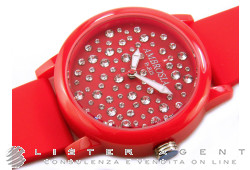 AMBROSIA PARIS orologio Joy'Z Rosso in plastica con Swarovski Ref. MOJOYZ03. NUOVO!