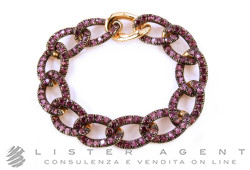 POMELLATO bracciale Tango in oro rosa lucido e brunito 18Kt con granato rodolite ct 21,31 Ref. B.B604/O7/GR. NUOVO!