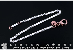 DODO by Pomellato bracciale in argento 925 laccato bianco CM 17 con chiusura in oro rosa 9Kt Ref. DB/ABI/9/17/K. NUOVO!