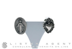 AMLE' orecchini Madonna del Sacro cuore in argento 925 brunito Ref. BO9607. NUOVI!