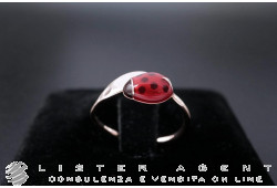 DODO anello Coccinella in oro rosa 9Kt e smalto Misura 10 Ref. ADCOC/9/K. NUOVO!