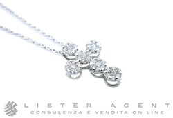 NY NAY by Fani collana Croce in oro bianco 18Kt con diamanti Ref. CLGCX1103B. NUOVA!