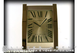 CARTIER orologio da tavolo Tank XL Prestige in acciaio Argenté Ref. W0100096. NUOVO!