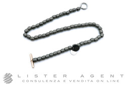 DODO by Pomellato bracciale mini Granelli in titanio con acciaio e oro rosa 9Kt Ref. DBC0002_GRANX_GTIMX. NUOVO!