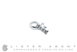 DODO by Pomellato ciondolo Lettera F Prezioso in oro bianco 18Kt e diamanti ct 0.025 Ref. DMC0106_LETFS_DB0O2. NUOVO!