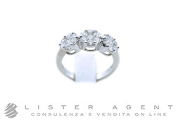 NY NAY by Fani anello Trilogy in oro bianco 18Kt con diamanti ct 1.00 Mis 14.00 Ref. GAX1330. NUOVO!
