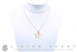 GLAM STYLE collana Stella e conetto in metallo laminato Ref. 1035. NUOVA!