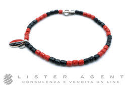 DODO by Pomellato bracciale Milan in acciaio, plastica riciclata e argento con smalto Mis M Ref. DBC1010_ITALS_SRNMX. NUOVO!