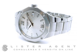 BAUME & MERCIER Riviera 10614 in acciaio con diamanti ct 0.11 Argenté Ref. MOA10614. NUOVO!