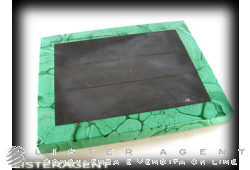 Base in malachite e ardesia per targa. NUOVA!