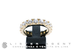 ULTIMA EDIZIONE anello Veretta circolare in argento 925 placcata oro giallo con zirconi Misura 14 Ref. AA02238. NUOVO!