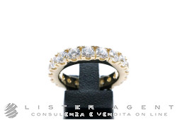 ULTIMA EDIZIONE anello Veretta circolare in argento 925 placcata oro giallo con zirconi Misura 14 Ref. AA02238. NUOVO!