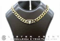 CHIARA FERRAGNI collana Chain in metallo placcato oro giallo e zirconi bianchi Ref. J19AUW09. NUOVA!