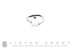 DODO by Pomellato anello Essentials in oro rosa 18Kt con diamante ct 0.034 Misura 14 Ref. DAC2010_ESSEN_DB09R. NUOVO!
