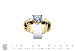 CHIARA FERRAGNI anello Cuoricino in metallo placcato oro e zirconi Misura 18 Ref. J19AVT05018. NUOVO!