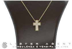 CHIARA FERRAGNI collana Croce in metallo placcato oro giallo con zirconi Ref. J19AWC09. NUOVA!