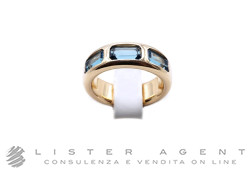 POMELLATO anello Iconica in oro rosa  18Kt con 3 Topazi London ct 2.50 Misura 14 Ref. PAC3020_O7000_000TL. NUOVO!