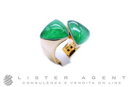 VHERNIER anello Freccia in oro rosa 18Kt con cristallo di rocca e giada Misura 15 Ref. 0N1401A201. NUOVO!