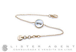 POMELLATO bracciale Pom Pom Dot in oro rosa 18Kt con Madreperla grigia, Madreperla bianca e diamanti ct 0.03 Ref. PBC4030_O7000_DB0MY. NUOVO!
