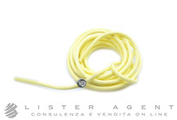 DODO cordino in cotone giallo limone spesso con sigillo in argento 925 Ref. DDA6000_CORDL_GINAG. NUOVO!