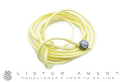 DODO cordino in cotone giallo limone sottile con sigillo in argento 925 Ref. DDA6005_CORDS_GINAG. NUOVO!