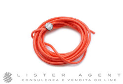 DODO cordino in cotone tangerine sottile con sigillo in argento 925 Ref. DDA6005_CORDS_TANAG. NUOVO!