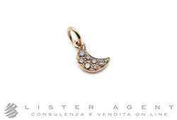 DODO ciondolo Luna in oro rosa 9Kt con diamanti brown ct 0.15 Ref. DMB7006_MOONS_DBR9R. NUOVO!