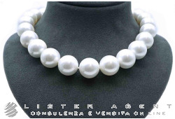 ULTIMA EDIZIONE collana con perle mm 18.00 e chiusura in argento 925 Ref. CA2526. NUOVA!