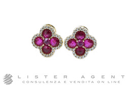 ULTIMA EDIZIONE orecchini Fiori in argento 925 placcato oro rosa con zirconi e pietre naturali Ref. 7371R. NUOVI!