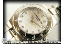 BAUME & MERCIER Linea in acciaio Madreperla e diamanti Ref. M0A10011. NUOVO!