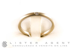 POMELLATO anello in oro bianco 18Kt satinato con diamante Mis 10 Ref. AA002SB2. NUOVO!
