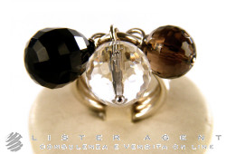 KIDULT anello in argento 925 e pietre naturali Mis 14 Ref. A6. NUOVO!