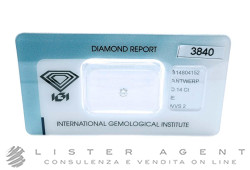 DIAMANTE blisterato cert. IGI ct 0,14 E VVS2 Ref. 314804152. NUOVO!