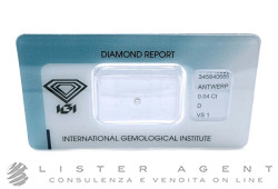 DIAMANTE blisterato cert. IGI ct 0,04 D VS1 Ref. 345840685. NUOVO!