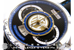 PAUL PICOT Technograph Crono 100 Anni Inter Limited Edition in acciaio Nero AUT Ref. INTER. NUOVO!