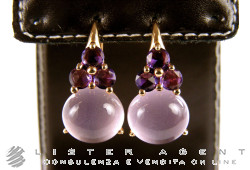 POMELLATO orecchini Luna in oro rosa 18Kt con ametista cabochon e ametiste rose cut Ref. OA702O7OI. NUOVI!