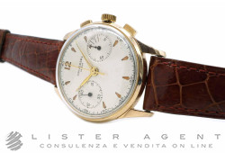 UNIVERSAL GENEVE orologio Vintage Cronografo a carica manuale in oro rosa 18Kt Argenté Car. Man.. USATO!