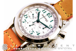 EBERHARD Vanderbilt Cup in acciaio Bianco e Verde AUT Ref. 31045CPD. NUOVO!