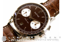 EBERHARD Extra-fort crono in acciaio Marrone AUT Ref. 31952CP. NUOVO!