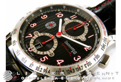 EBERHARD Tazio Nuvolari Data crono in acciaio Nero AUT Ref. 31066CP. NUOVO!