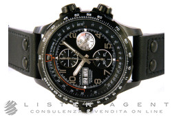 HAMILTON Khaki Aviation X-Wind Chrono Automatic in acciaio PVD Nero AUT Ref. H77736733. NUOVO!