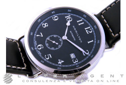 HAMILTON Khaki Navy Pioneer Small Seconds Automatic in acciaio Nero AUT Ref. H78415733. NUOVO!