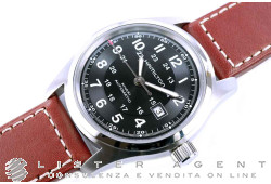 HAMILTON Khaki Automatico in acciaio Nero AUT Ref. H70555533. NUOVO!